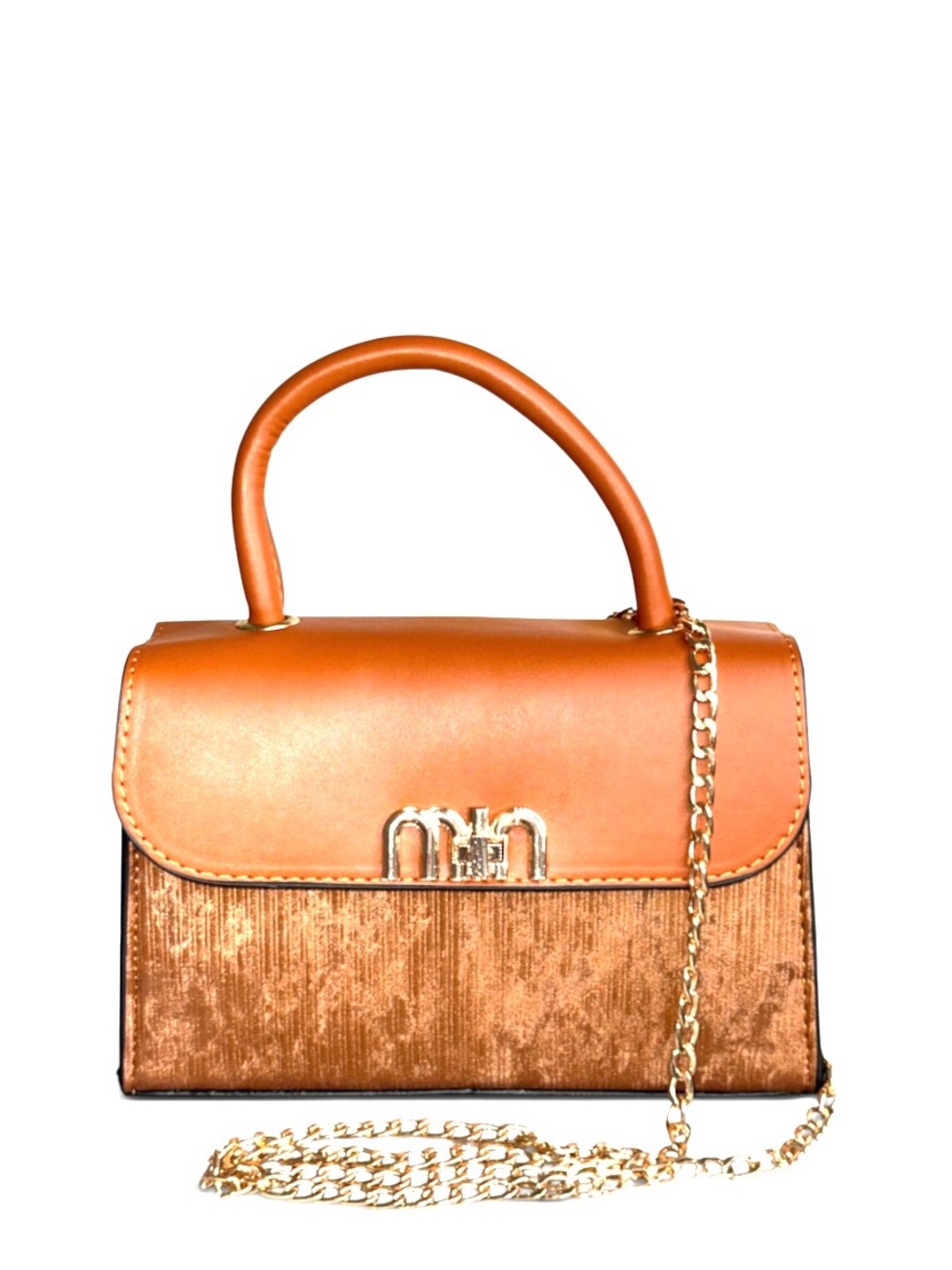 PASSAGES Tan Structured Small Satchel w/x-body strap - NWT